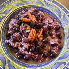 Nutrition, Healthy Fats, Digestion Friendly, Oatmeal with Blueberries, Seeds and Nuts